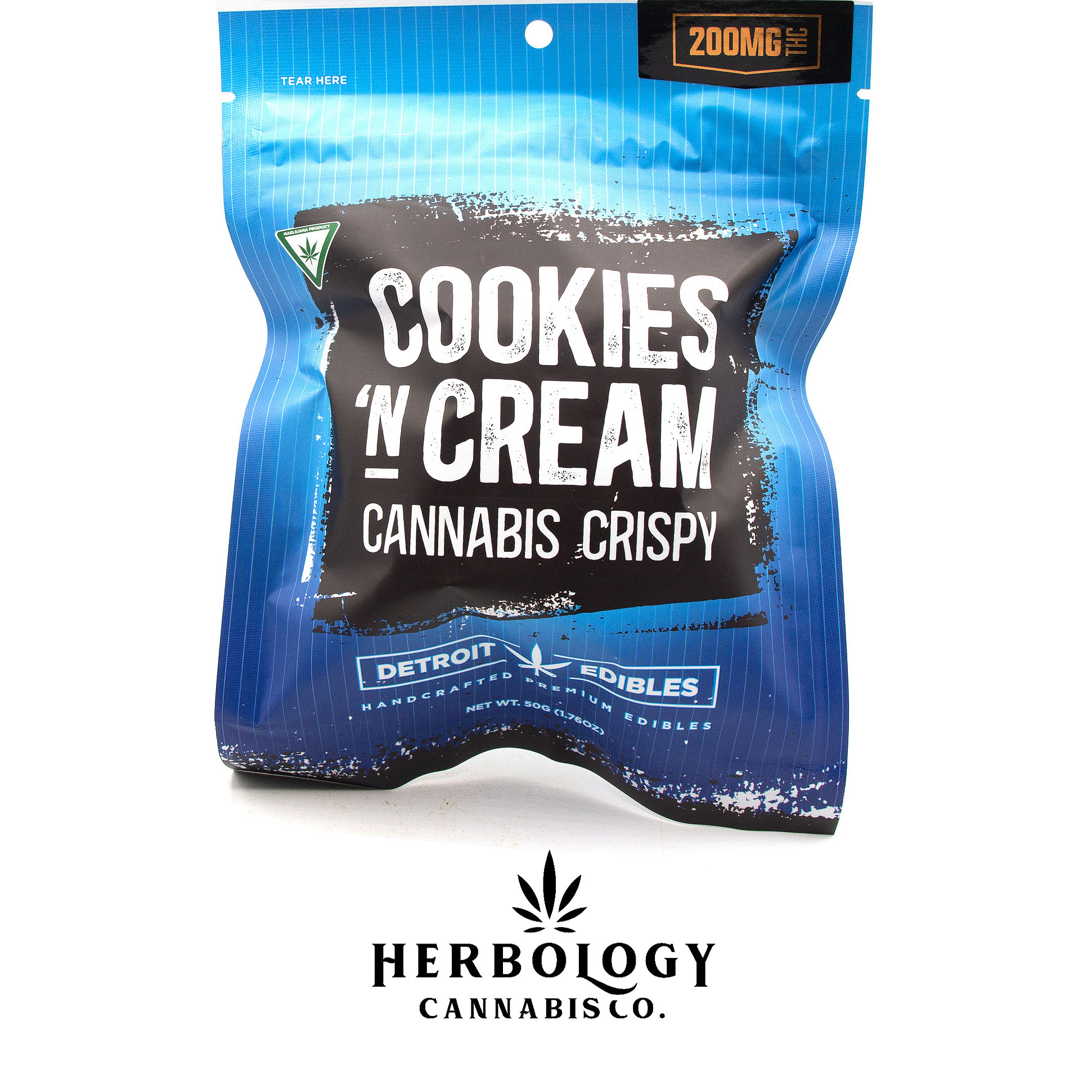 Photograph of product: Detroit Edibles | Crispy | Cookies & Cream | 200mg