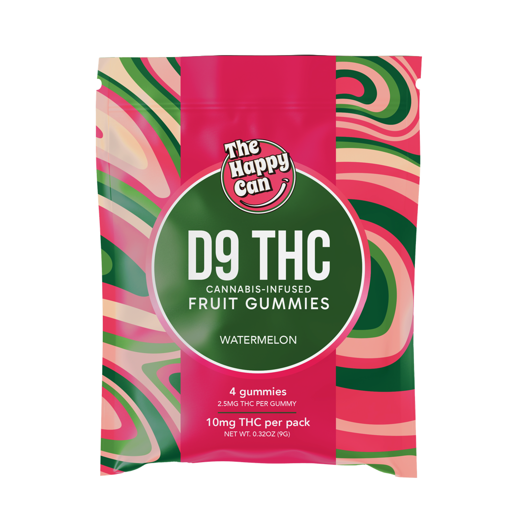 Photograph of product: The Happy Can | Hemp | Gummies Watermelon (10 mg) 4 ct