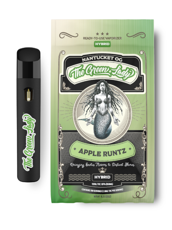 Photograph of product: The Green Lady | Apple Runtz Vape