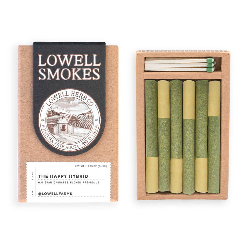 Photograph of product: LOWELL Joint 3.5g: The Happy Hybrid Blend 6pk