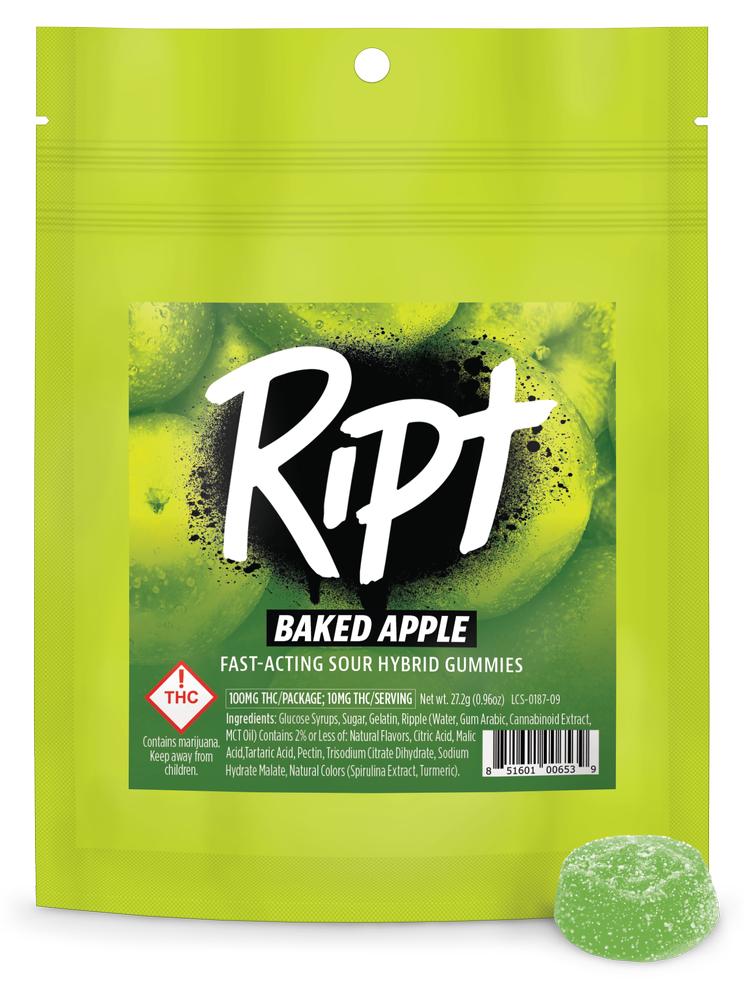 Photograph of product: 100mg Gummies | Ript - | (H) Baked Apple