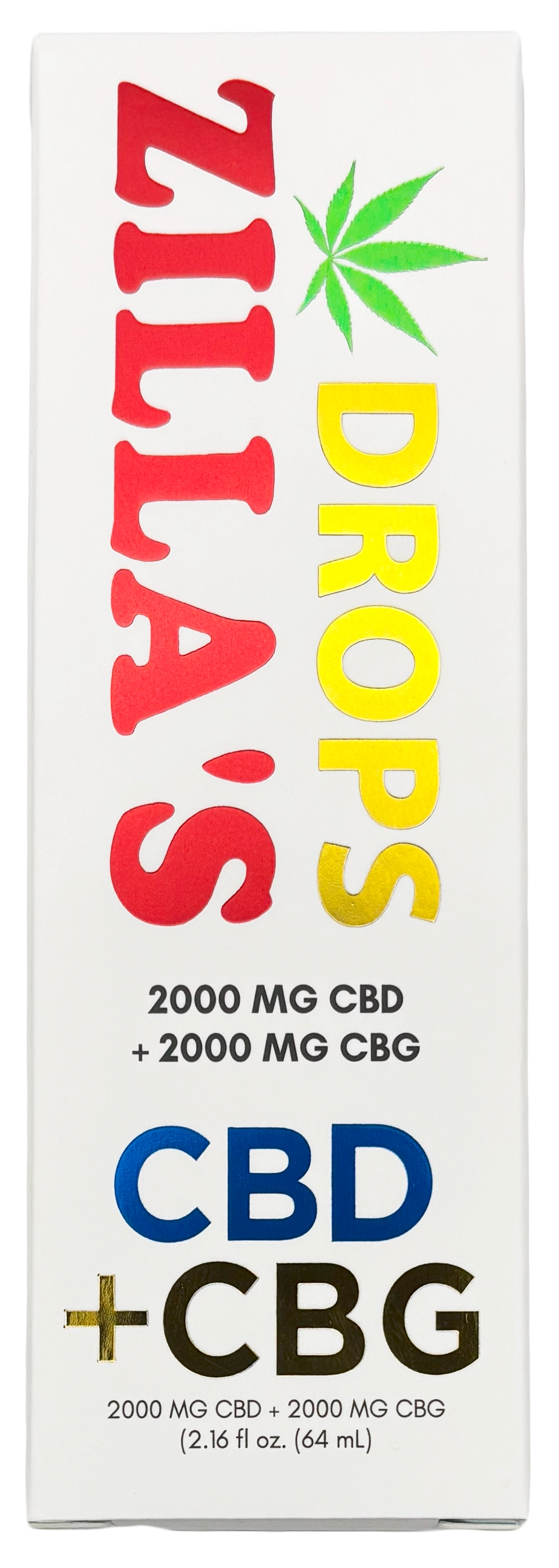 Photograph of product: Zilla's | Pure CBD:CBG Hemp Oil | Tincture | 2000:2000mg