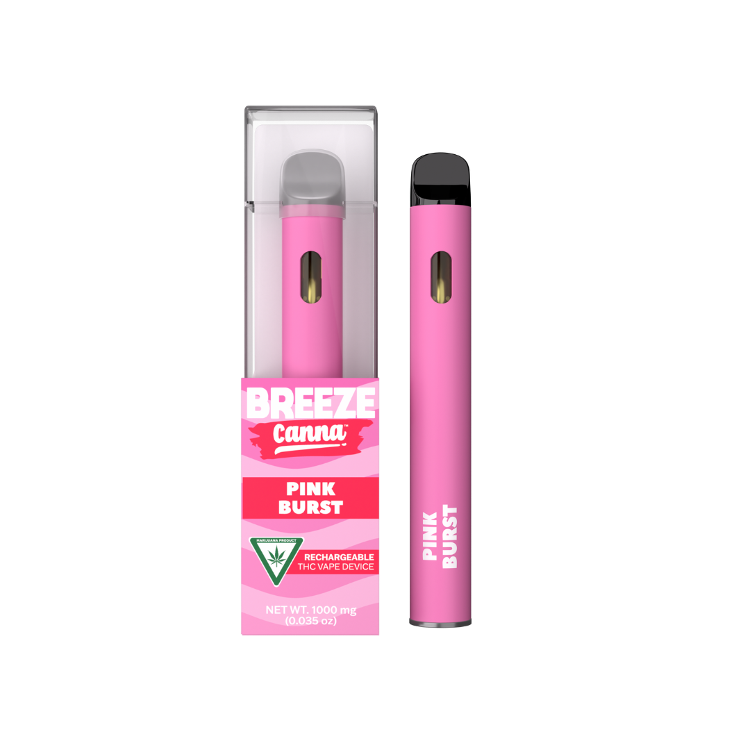 Photograph of product: Breeze | Pink Burst Disposable Vape | 1g
