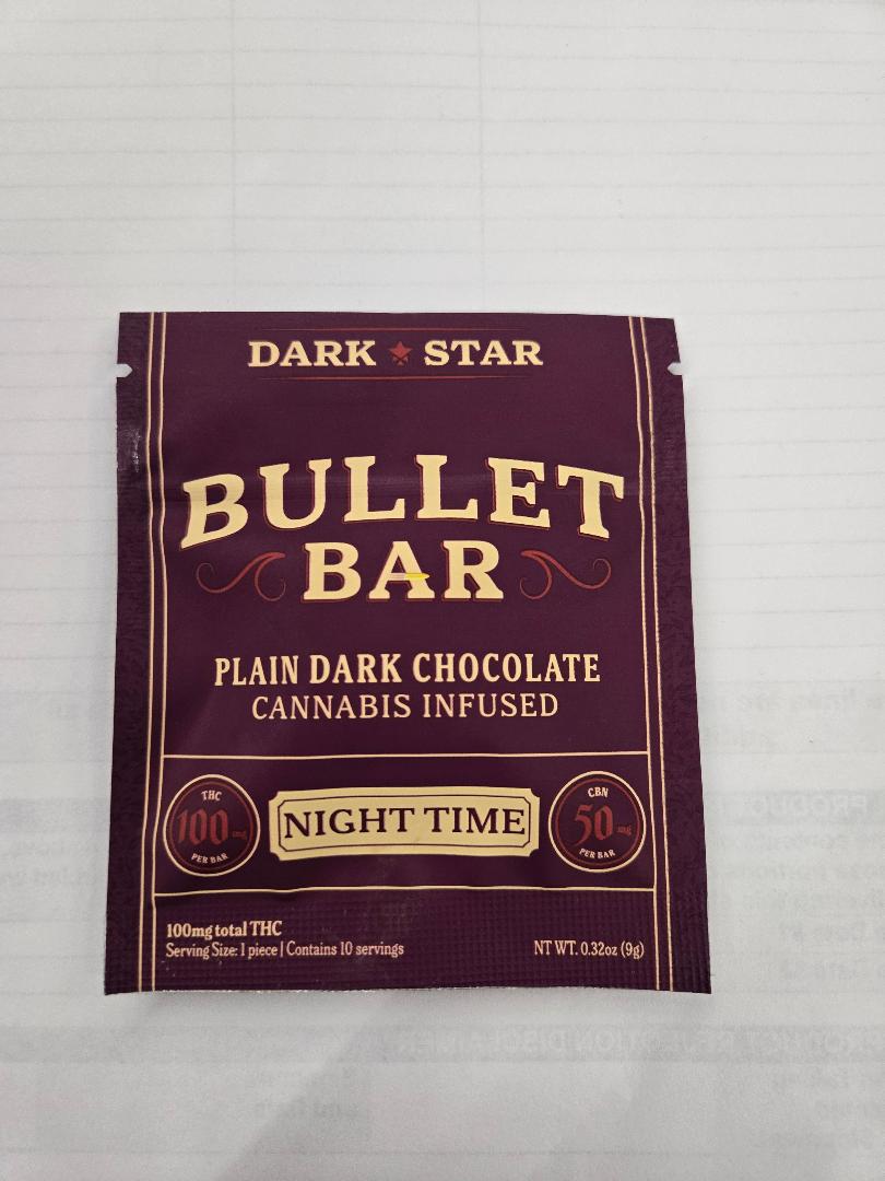 Photograph of product: Calamity Jane Dark Chocolate Bullet Bar | 100mg TH-oui/50mg CBN | Night Time