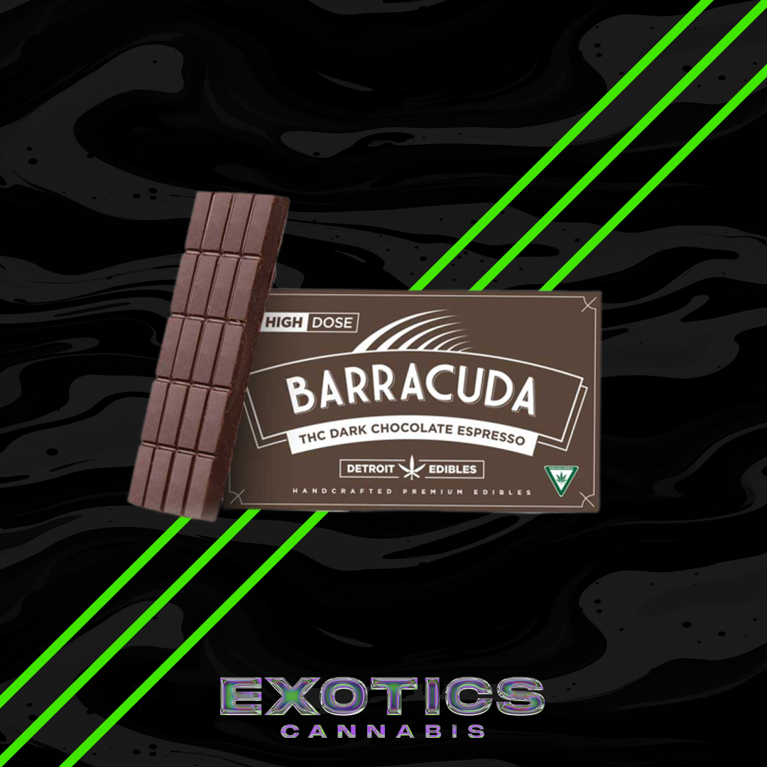 Photograph of product: Barracuda Bar - Espresso Dark Chocolate Bar 200mg (2/$20)