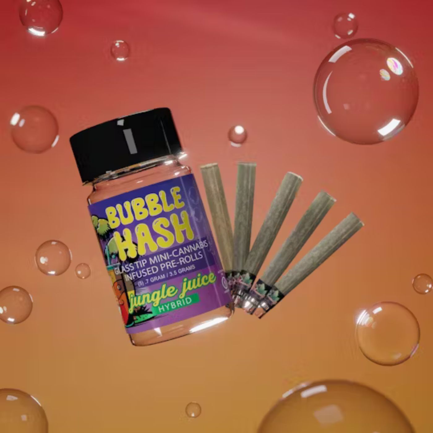 Photograph of product: Amnesia - Jungle Juice Bubble au chocolat Infused Glass Tip PR 5pk
