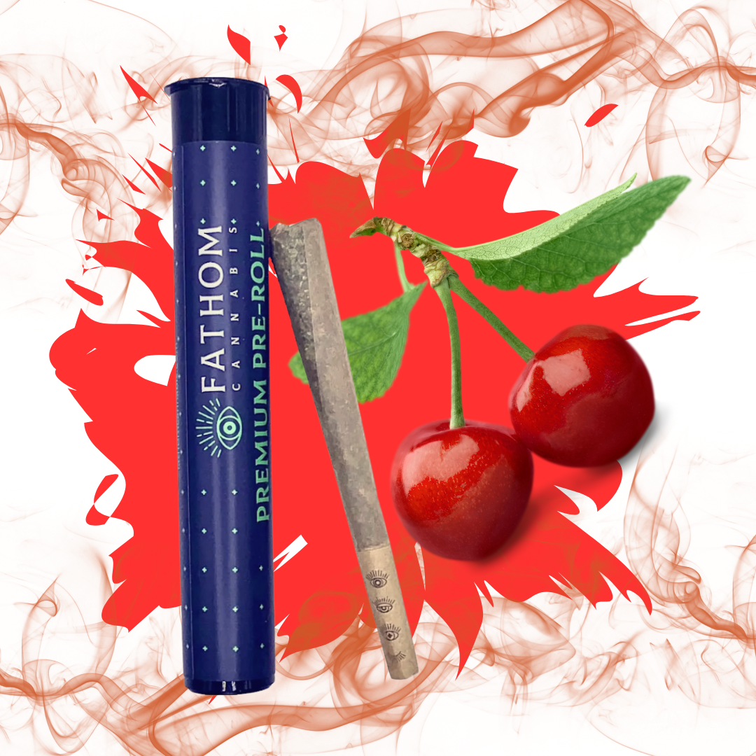 Photograph of product: Fathom Oui'd | Cherry Diesel Infused Pre-Roll | 1.0g