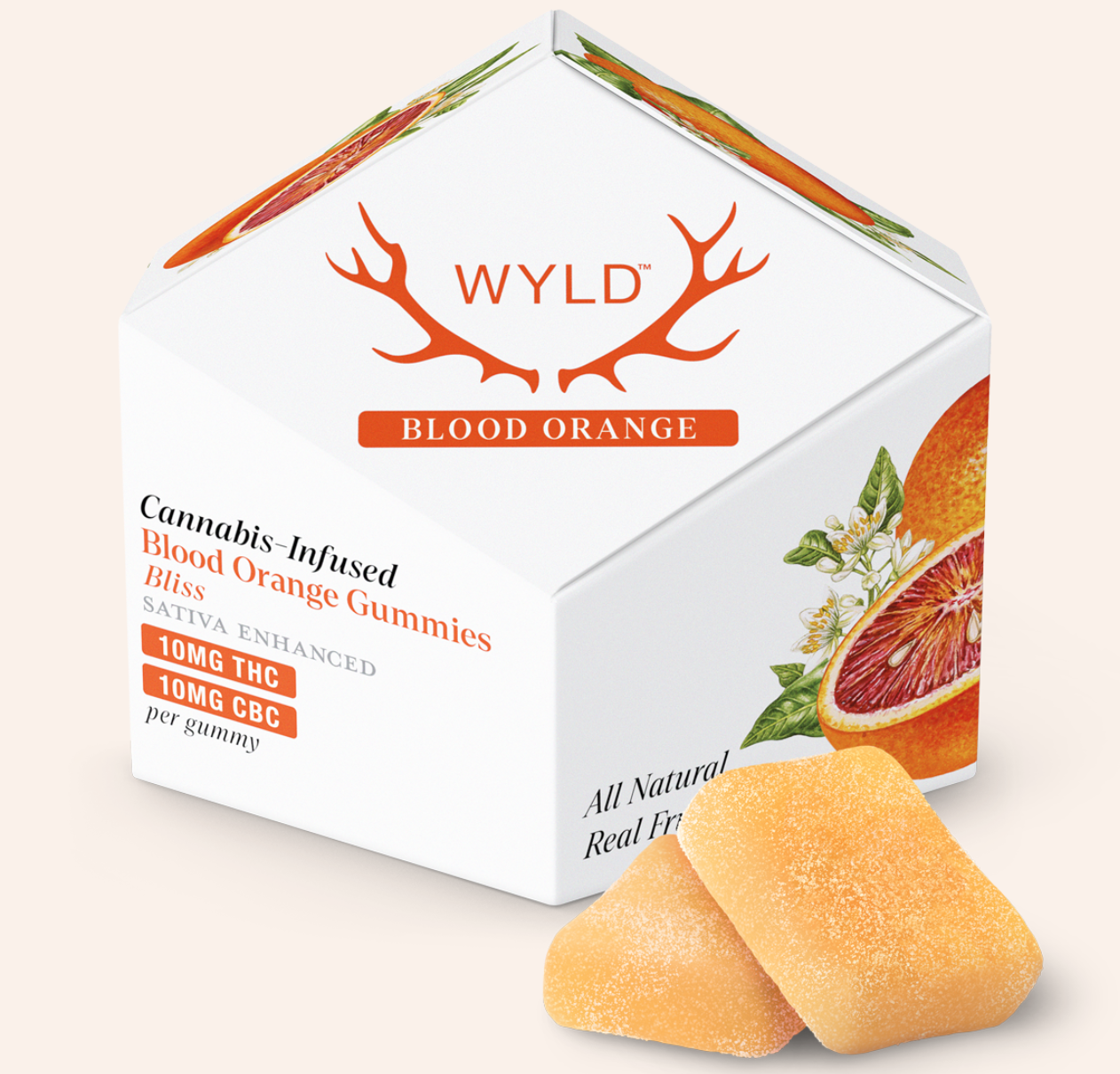Photograph of product: Wyld | Blood Orange | 1:1 TH-oui:CBC | 100mg