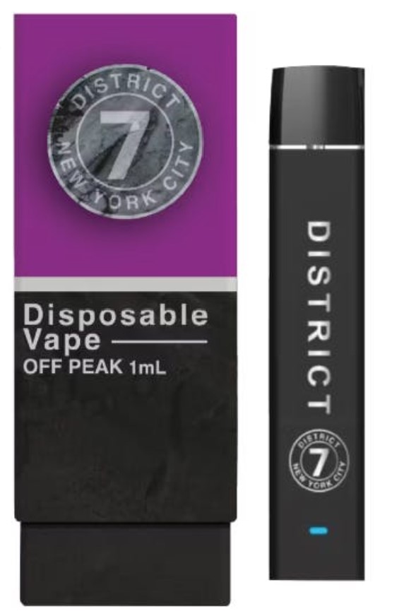 Photograph of product: District 7 | Granddaddy Purple | Disposable Vape | 1g