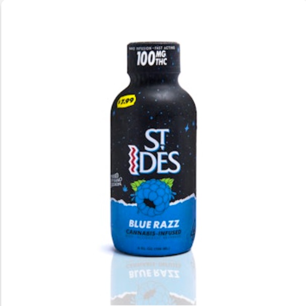 Photograph of product: St Ides Blue Raz 4 Oz Shot 100mg