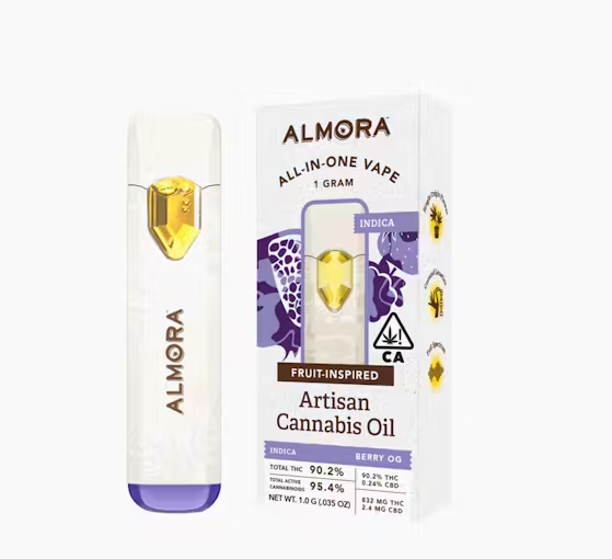 Photograph of product: Almora Farm Berry OG Oui'd Live Resin AIO 1g
