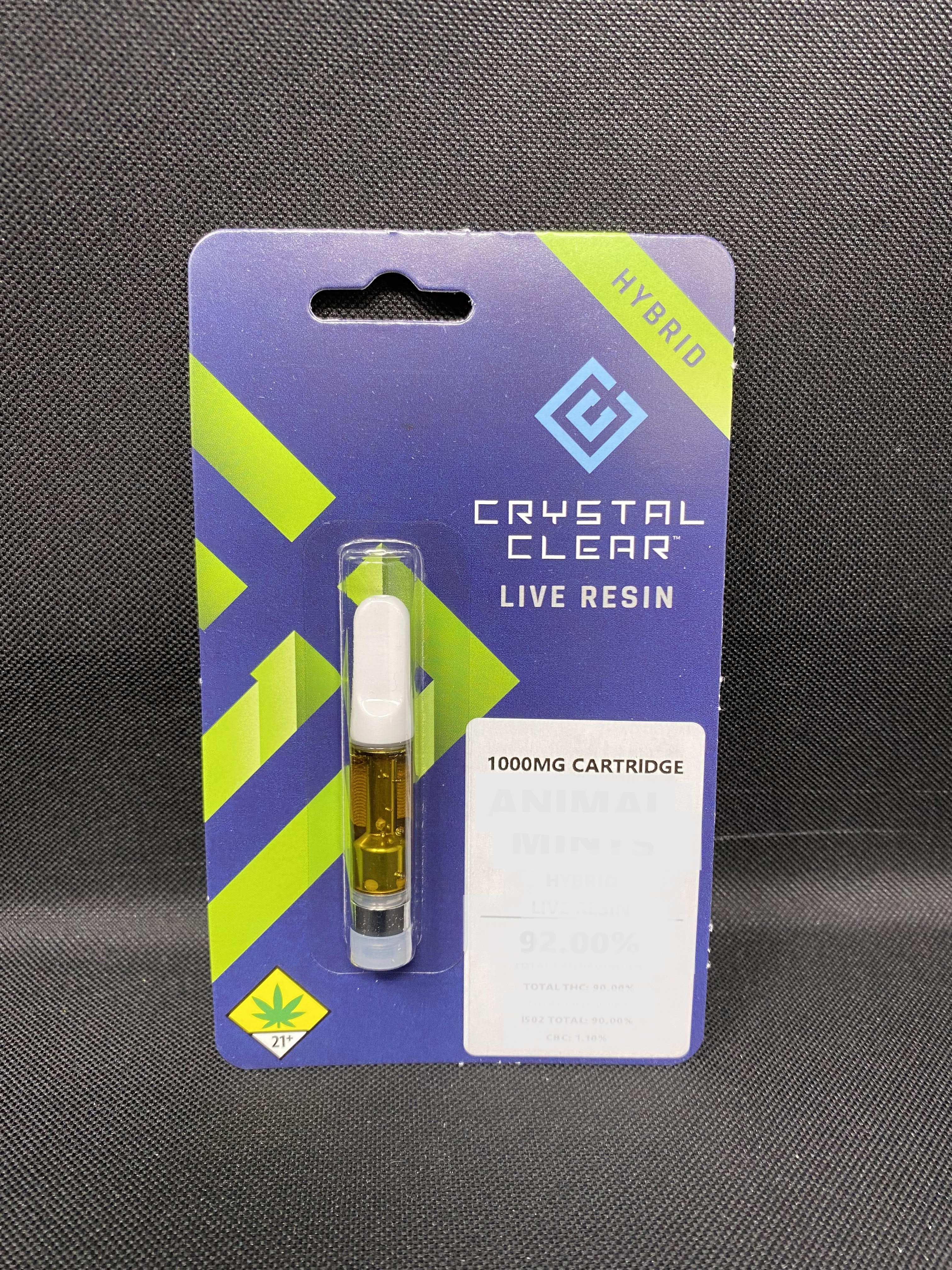 Photograph of product: Crystal Clear DOH Approved Live Resin Cartridge Sour Diesel