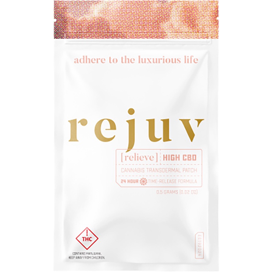 Photograph of product: Rejuv | Transdermal Patch | Relieve | 10 CBD : 1 TH-oui | 5mg