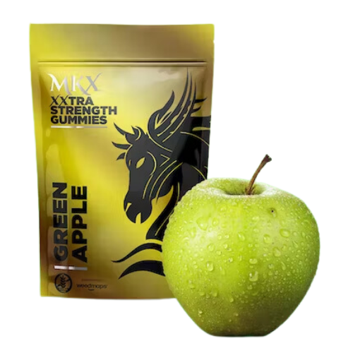 Photograph of product: Green Apple 200mg Gummies by MKX