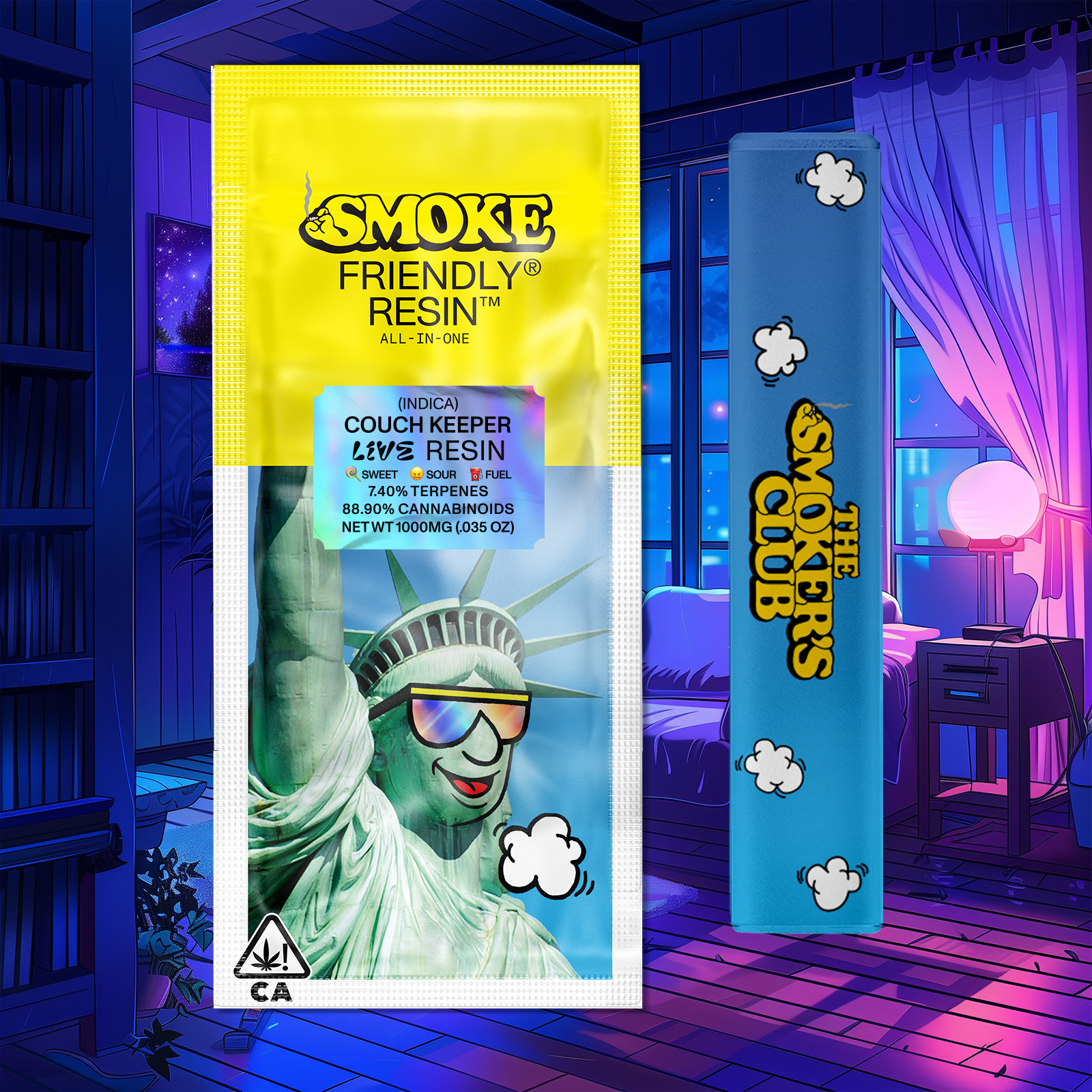 Photograph of product: Friendly Brand x The Smoker's Club - Couch Keeper [1000mg] - 1g