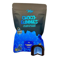 Photograph of product: Mojo | Dark Chocolate Blueberry | 200mg Choco-Gummies