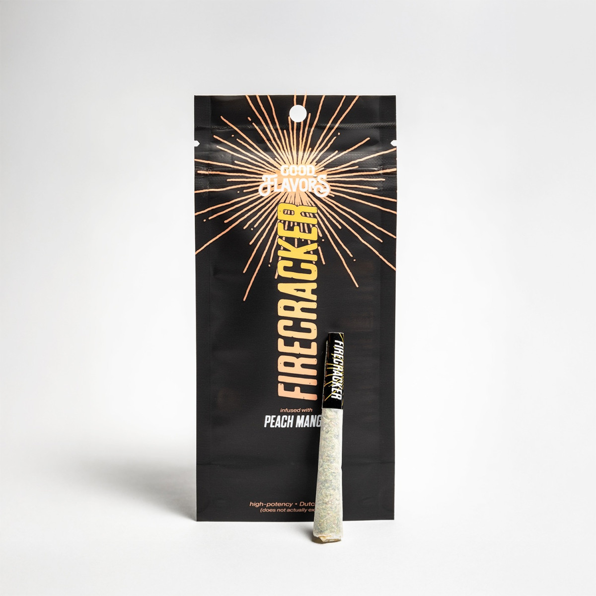 Photograph of product: Firecracker GOOD Flavors Infused Joint 0.75g Peach Mango
