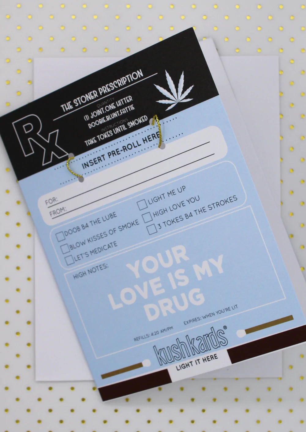 Photograph of product: KushKards - Stoner Prescription Card (TAX INCLUDED)