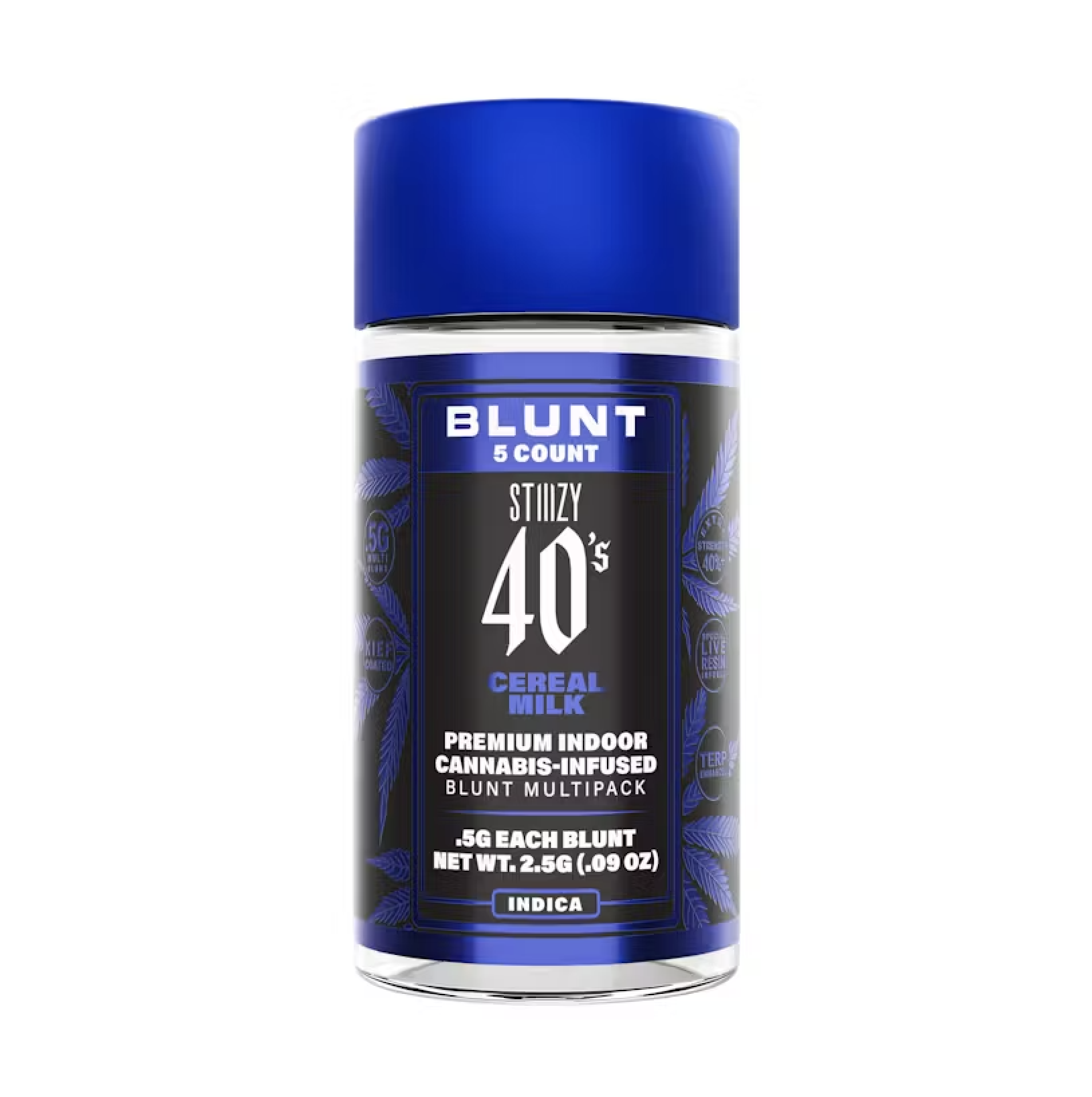 Photograph of product: STIIIZY 40's Mini Infused Blunts 5pk 2.5g - Cereal Milk (H)