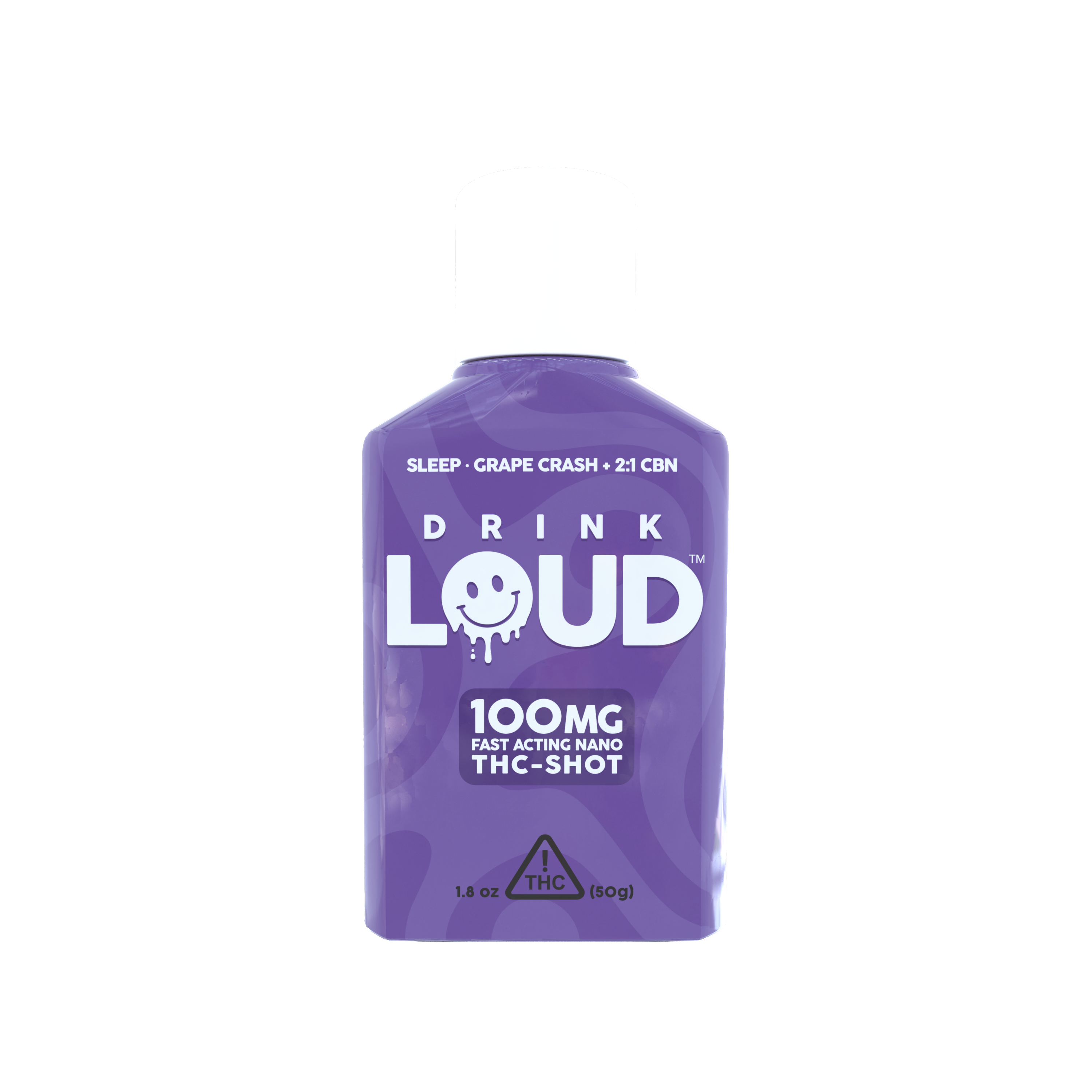 Photograph of Product: 2:1 THC/CBN Grape Crash THC Shot Tincture | 100mg