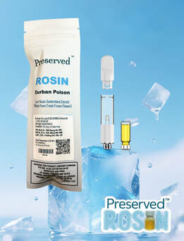 Photograph of product: Durban Poison (S) - Rosin Ampoule Vape Cartridge