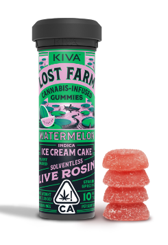 Photograph of product: Lost Farm - Gummies - Watermelon - Ice Cream Cake Rosin 100mg