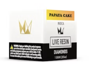Photograph of product: WEST COAST CURE - LIVE RESIN DIAMONDS - PAPAYA CAKE 1G
