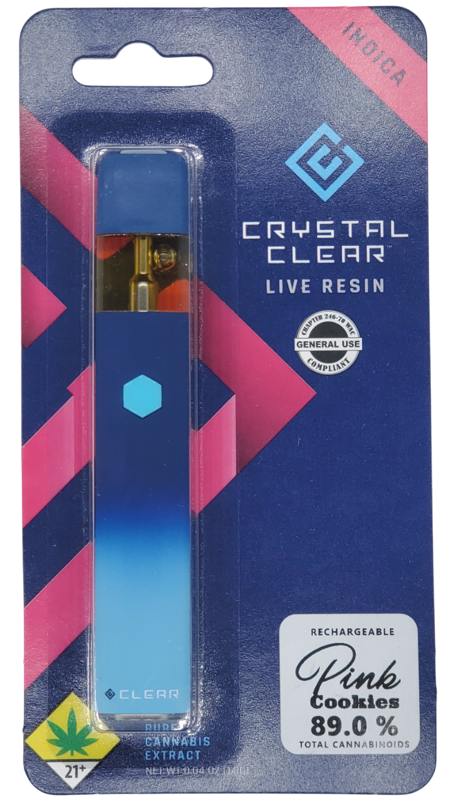 Photograph of product: Crystal Clear VAPE Pink Cookies LR Disp 1g