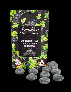 Photograph of product: Chews - Sour Blackberry - 20pk - 100mg