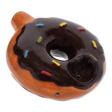 Photograph of Product: Wacky Bowls | 3.5" Ceramic Pipe | Chocolate Donut