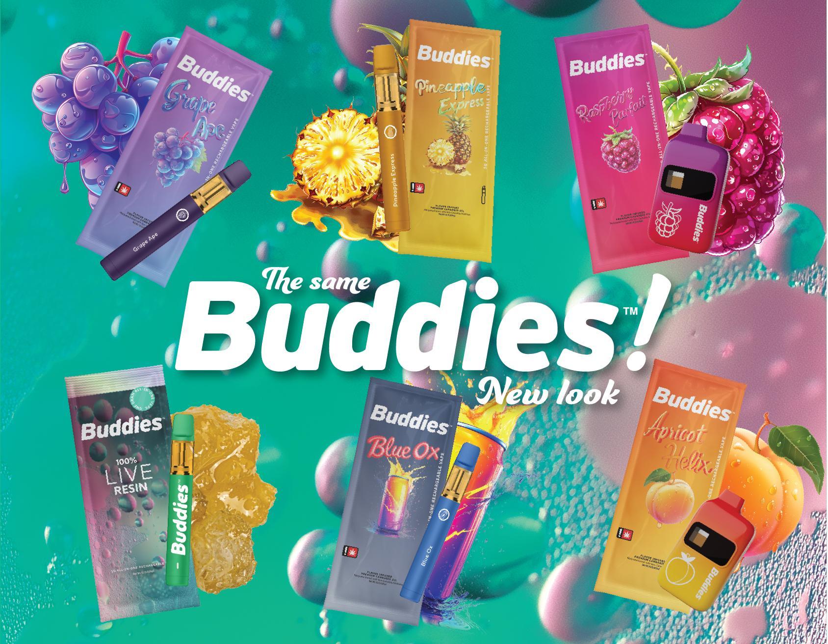 Photograph of product: Buddies Vanilla Cake Infused All-In-One Vape ICP 1g