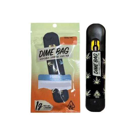 Photograph of product: Dime Bag AIO Vape Grapefruit Z 1g - 