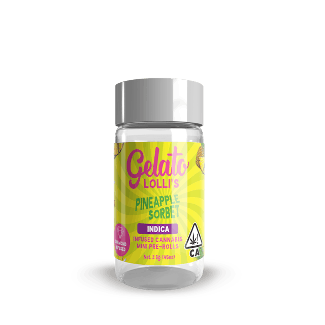 Photograph of product: Pineapple Sorbet | .6g x 5 | Lolli Pre-Roll Pack