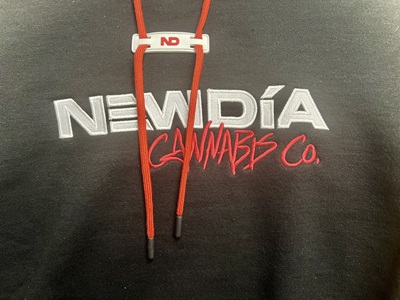 Photograph of product: Red & White Logo | Black | Hoodie - L