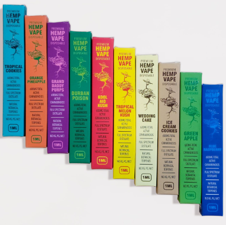 Photograph of product: Earthbound Remedies: Blue Raspberry  1G CBD Vape Disposable