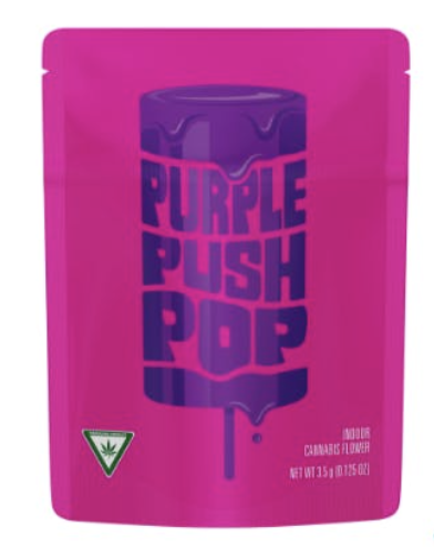 Photograph of product: Seed Junky | Purple Push Pop | 3.5G Bag