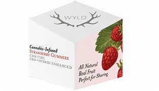 Photograph of product: WYLD EDIBLE GUMMIES HYBRID CBD 20:1 STRAWBERRY 210MG DOH