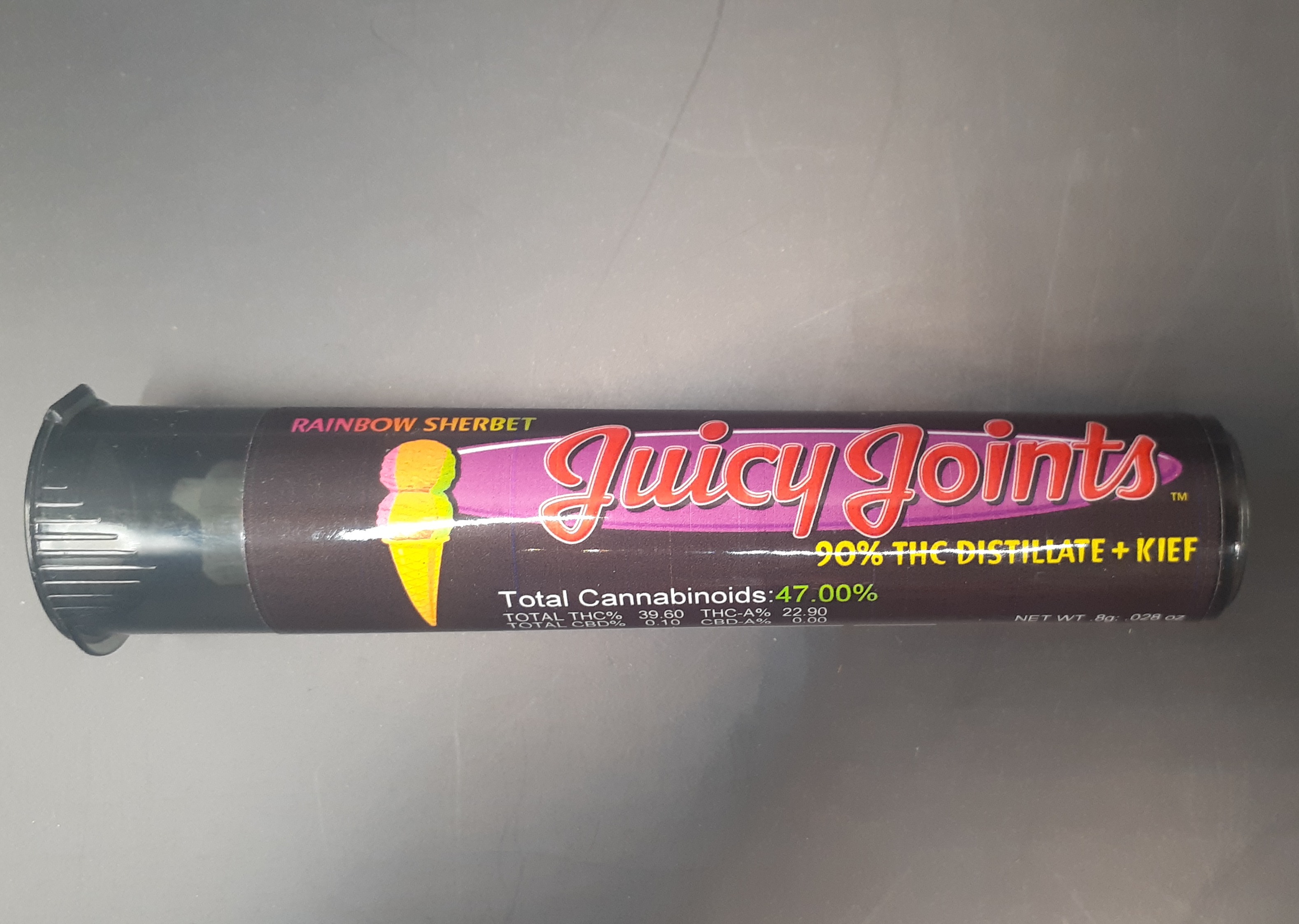 Photograph of product: Rainbow Sherbet Infused Pre-Roll | 0.8g