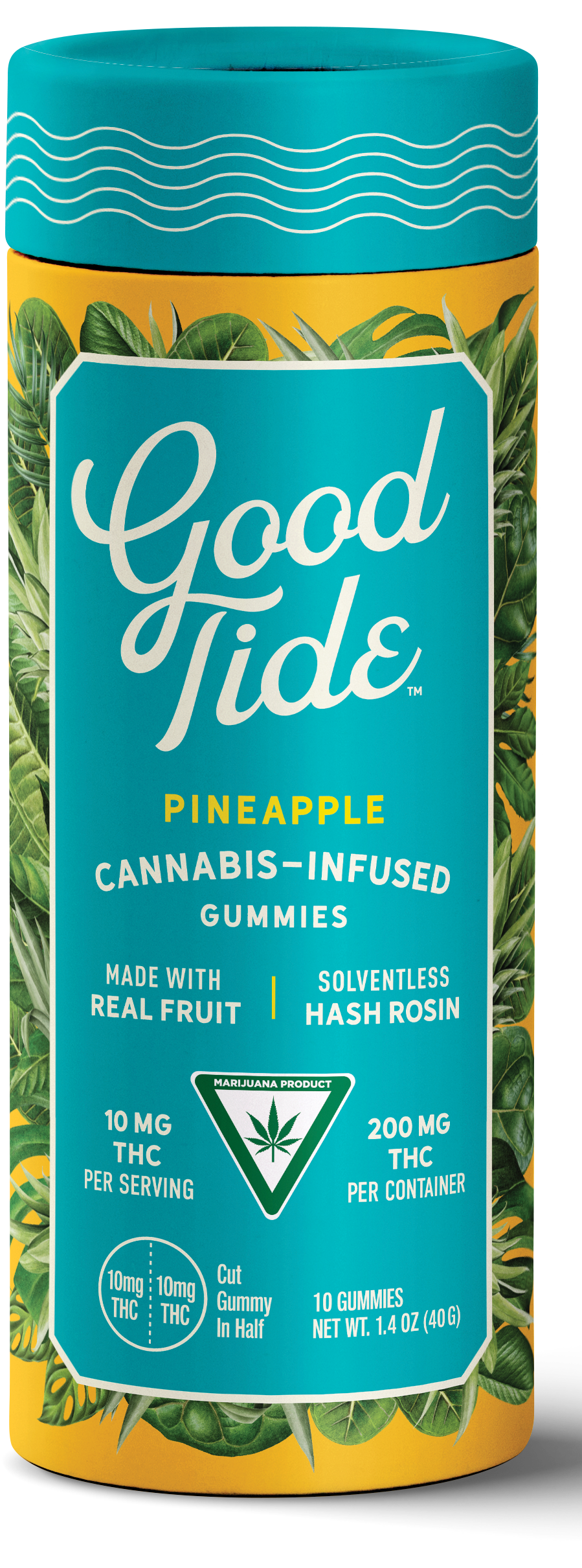 Photograph of product: Good Tides | Pineapple | 200mg THC gummies