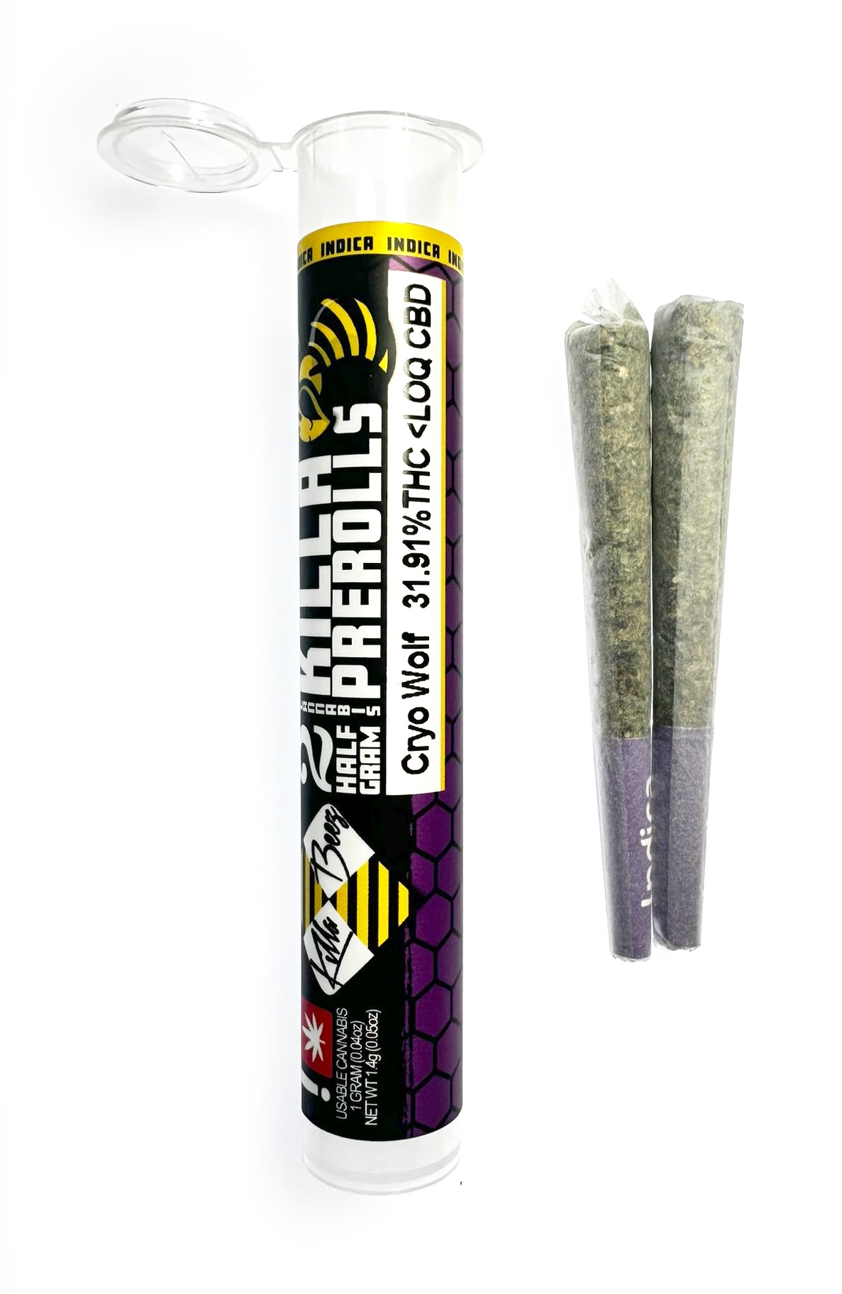Photograph of product: Killa Beez // 2 x .5g Beta Blocker Preroll