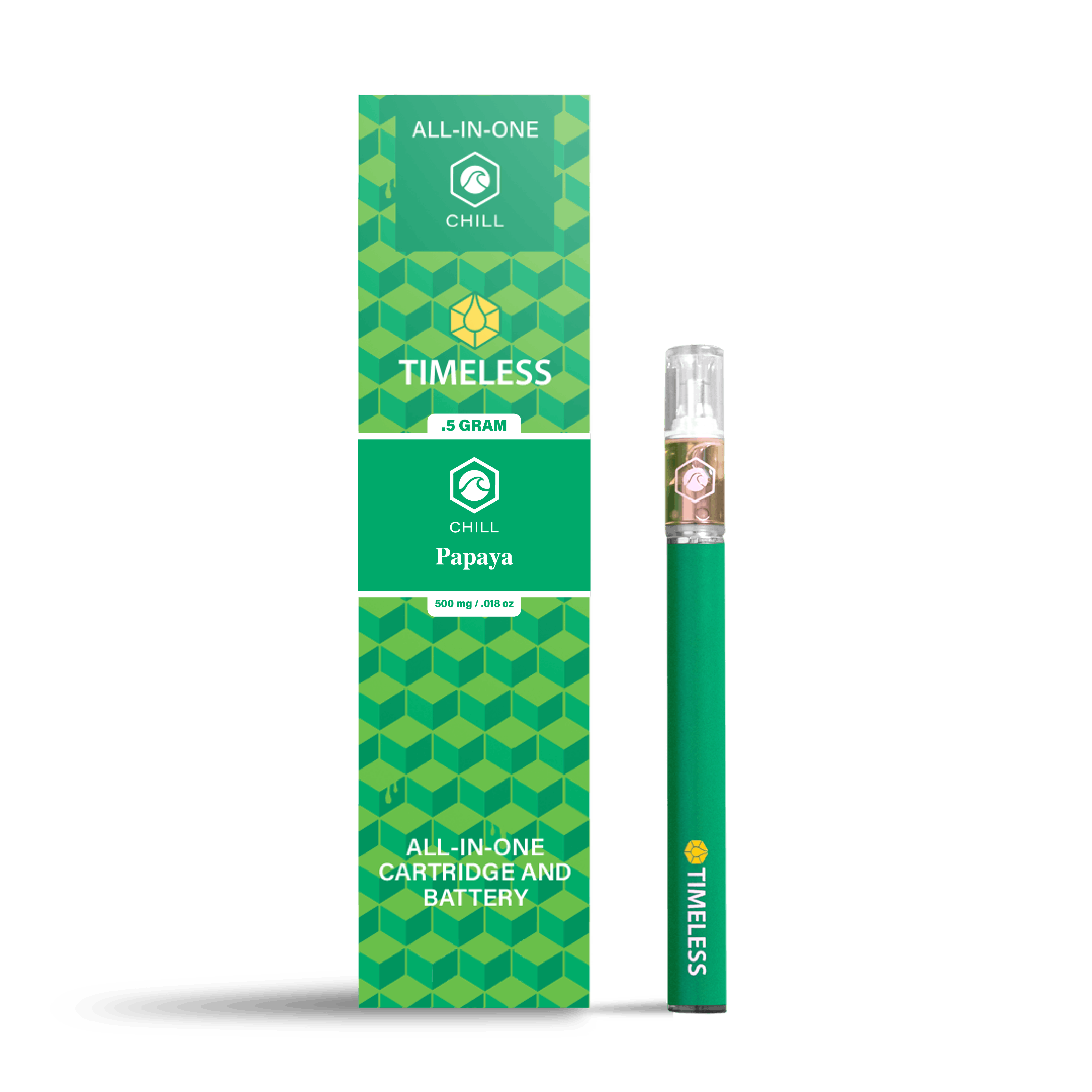 Photograph of product: Timeless All-in-One Papaya Chill Cartridge | 0.5g - 