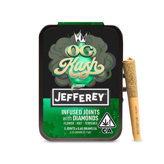 Photograph of product: OG Kush - Jefferey Infused Joint .65g 5 Pack - 