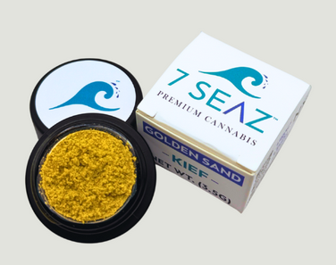 Photograph of Product: Lemon Diesel Golden Sand Kief | Hybrid | 7 Seaz