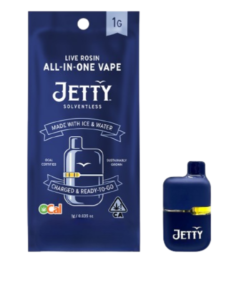 Photograph of product: Jetty Tropical Explosion Oui'd Mini Tank Vape All In One OCal Solventless