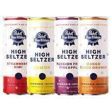 Photograph of product: PBR Infused Seltzer High Mango Blood Orange 10 mg Single Can, LP District 11 Inc.