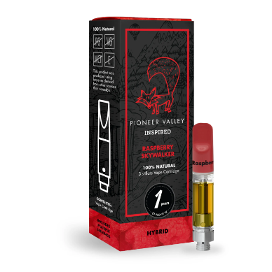 Photograph of product: Pioneer Valley Raspberry Skywalker OG 1g Cartridge