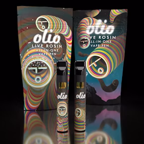 Photograph of product: Olio | Strawberry Candy | Live Rosin | AIO | .5g