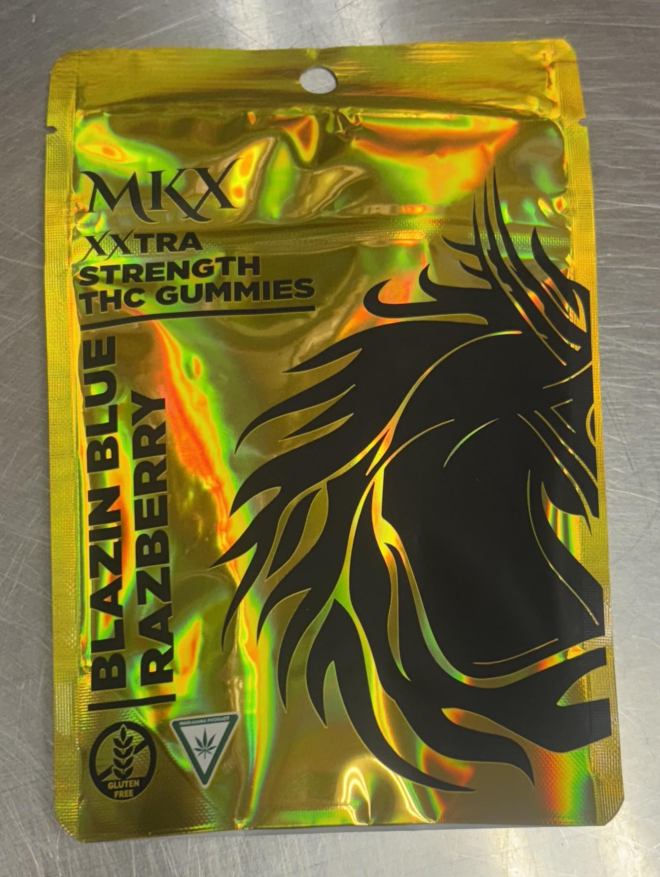 Photograph of product: MKX 200mg Blazin' Blue Razz Gummies