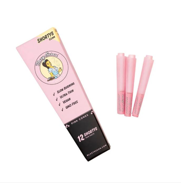 Photograph of product: Blazy Suzan | Pink Shortys Cones 53mm | 12 Count