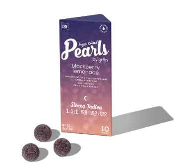 Photograph of product: Blackberry Lemonade 1:1:1 CBN:CBD:TH-oui | Pearls 10-Pack